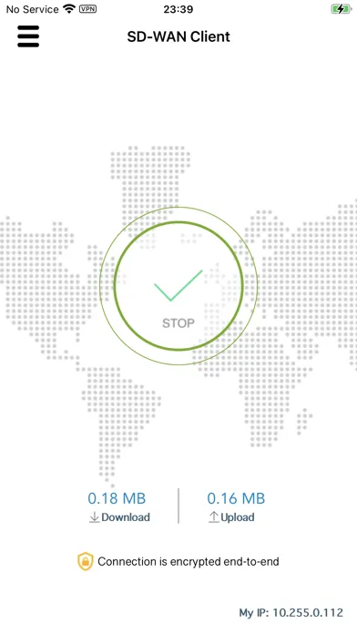 Ảnh chụp màn hình của SD-WAN Client