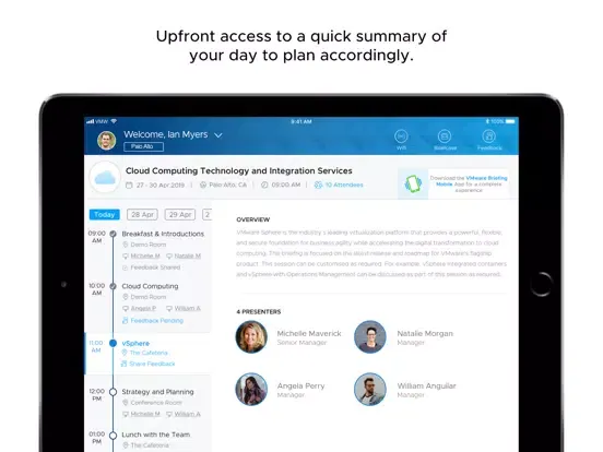 Tangkapan layar VMware Briefing iPad 