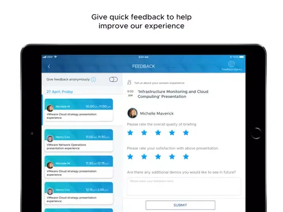 Tangkapan layar VMware Briefing iPad 
