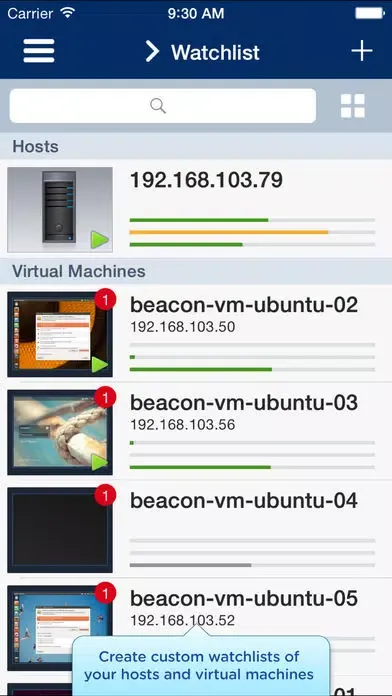صور VMware vSphere Mobile Watchlist