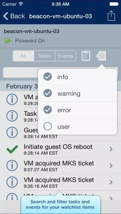 صور VMware vSphere Mobile Watchlist
