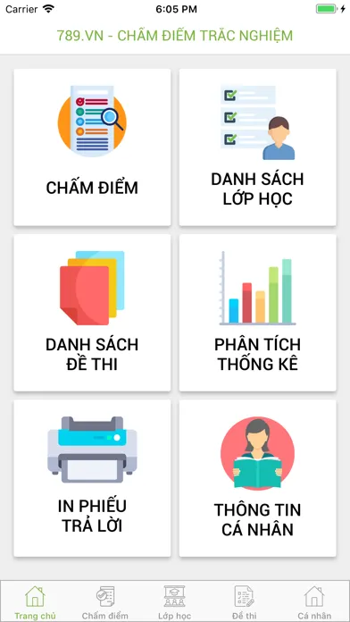 Ảnh chụp màn hình của 789.vn-Chấm điểm trắc nghiệm