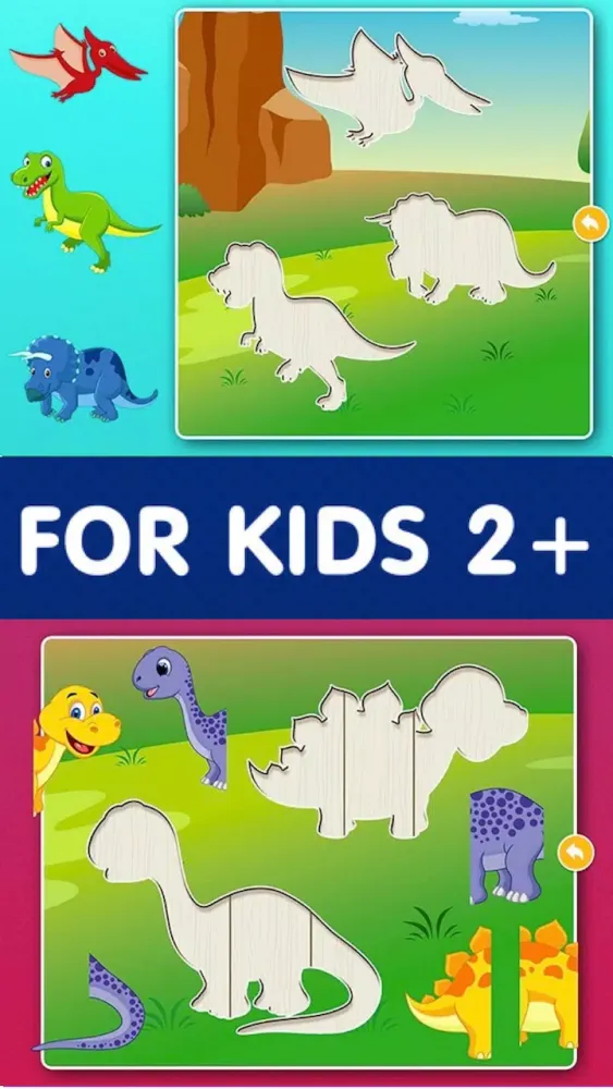 恐龙儿童拼图宝宝游戏 - Dino Kid Puzzle स्क्रीनशॉट