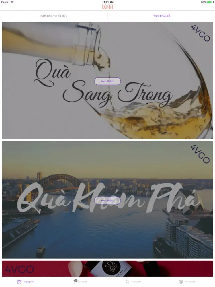 WAA - Ứng dụng tặng quà iPad  スクリーンショット
