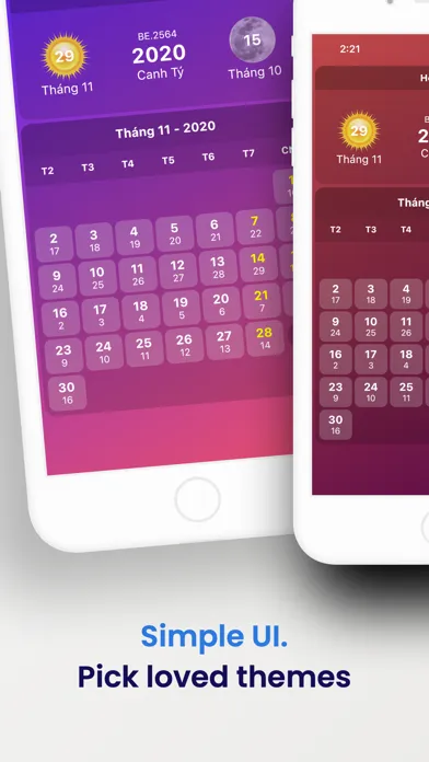 Tangkapan layar vLunar - Âm lịch widget