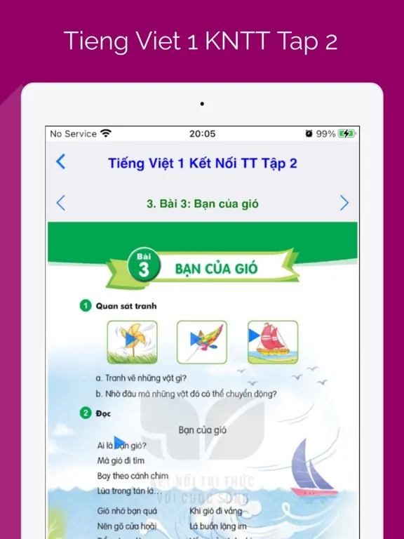 TiengViet 1 KNTT T2 iPad 應用截圖