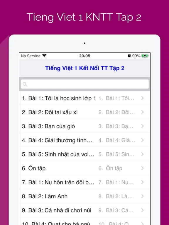 TiengViet 1 KNTT T2 iPad 應用截圖