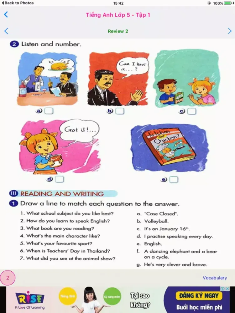 Скриншоты Tieng Anh 5 - English 5 - Tap 1 iPad 
