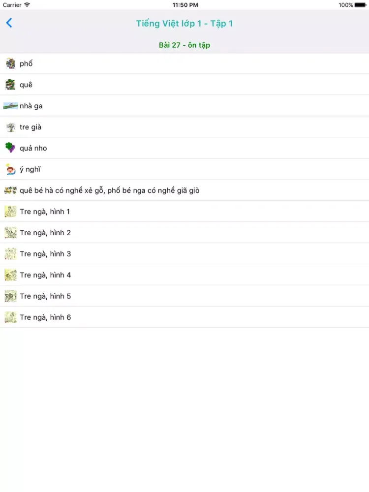 Tieng Viet Lop 1 - Tap 1 iPad  Screenshots