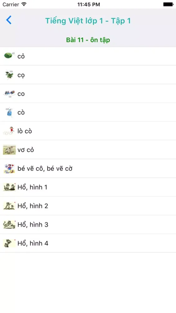 Tieng Viet Lop 1 - Tap 1 Screenshots