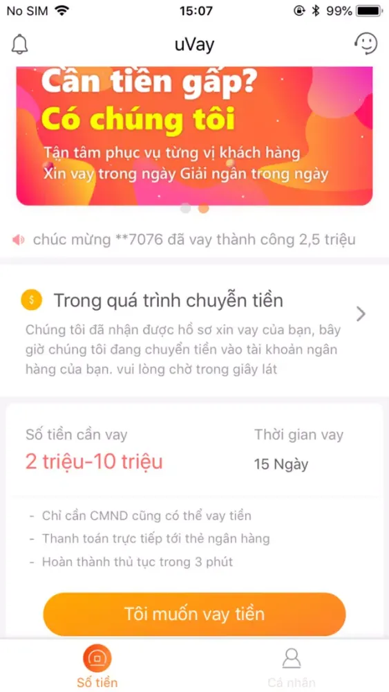 uVay : Vay Tiền Lấy Liền سکرین شاٹس
