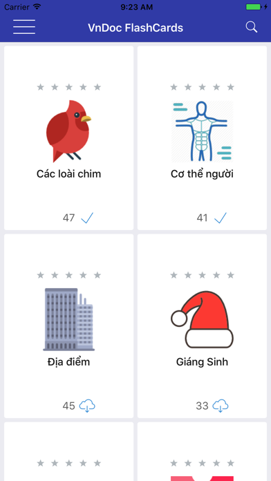 Capturas de pantalla de VnDoc FlashCards