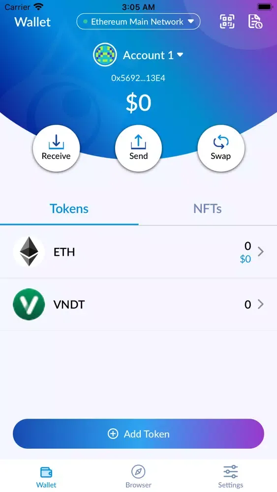 Tangkapan layar Antex - Blockchain Wallet