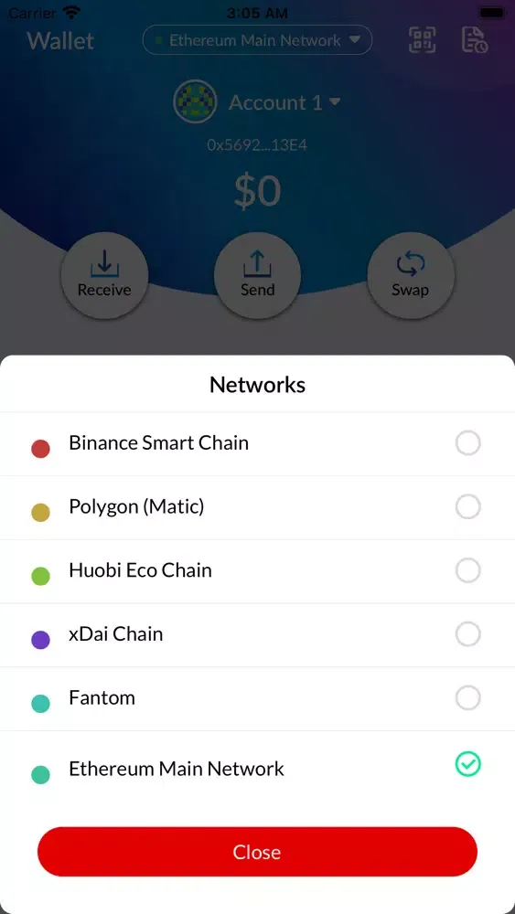 Tangkapan layar Antex - Blockchain Wallet