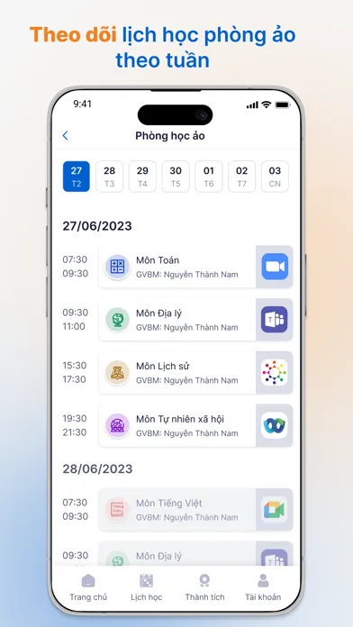 Скриншоты vnEdu LMS