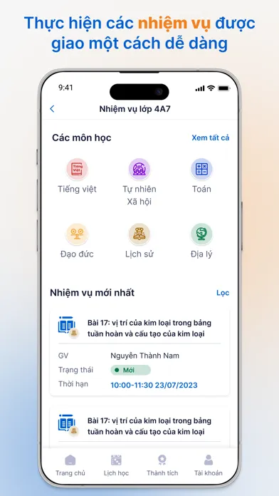 Скриншоты vnEdu LMS