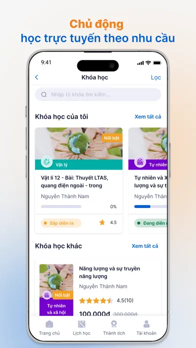 Скриншоты vnEdu LMS