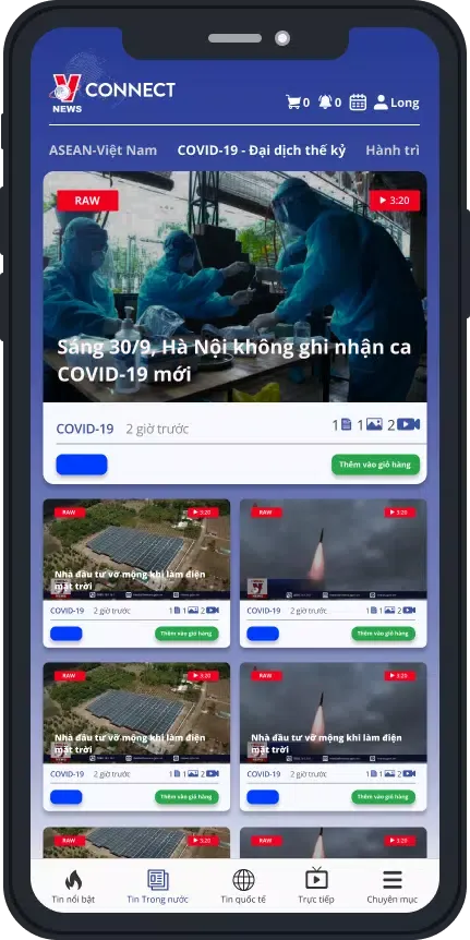 Screenshot di VNews Connect
