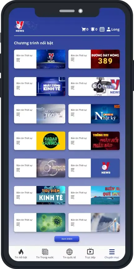 Screenshot di VNews Connect