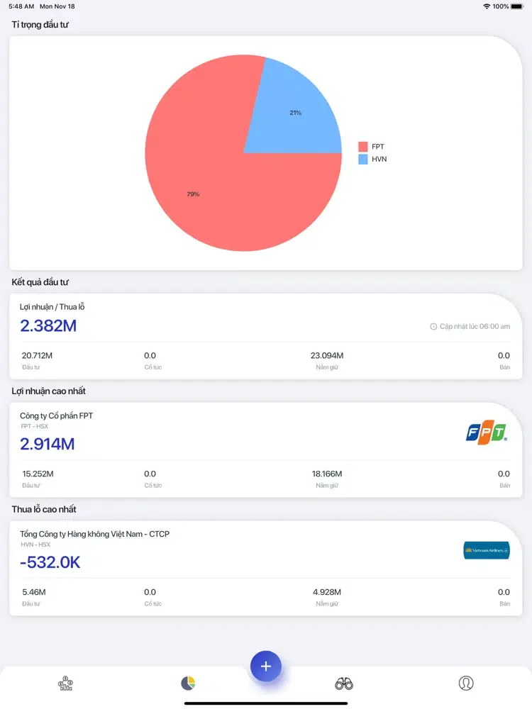 Sổ tay đầu tư iPad  Screenshots