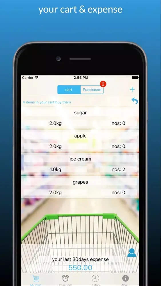 Shopping Cart Expense Tracker應用截圖