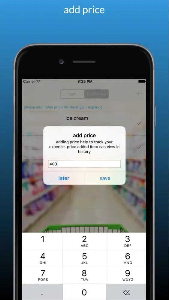 Shopping Cart Expense Tracker應用截圖