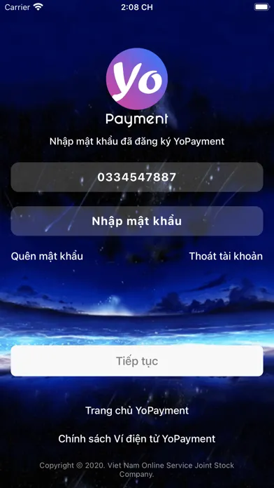 Tangkapan layar Yopayment