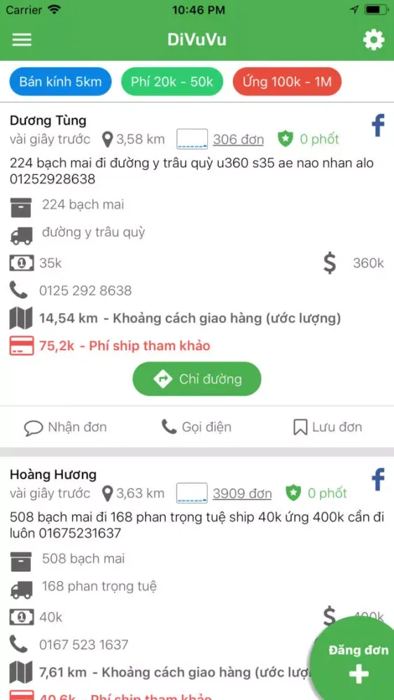 Capturas de tela do IKI - kết nối vận chuyển
