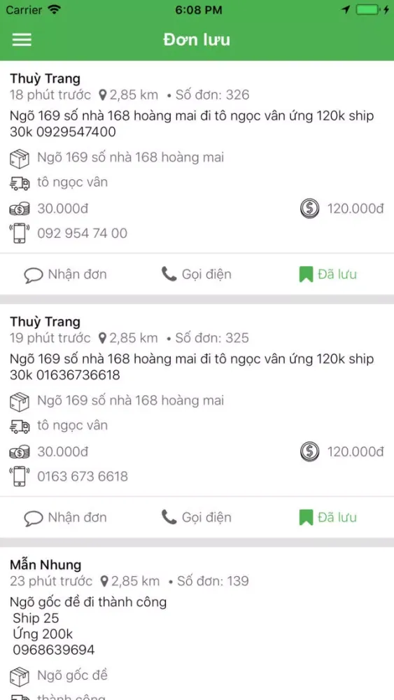 Capturas de tela do IKI - kết nối vận chuyển