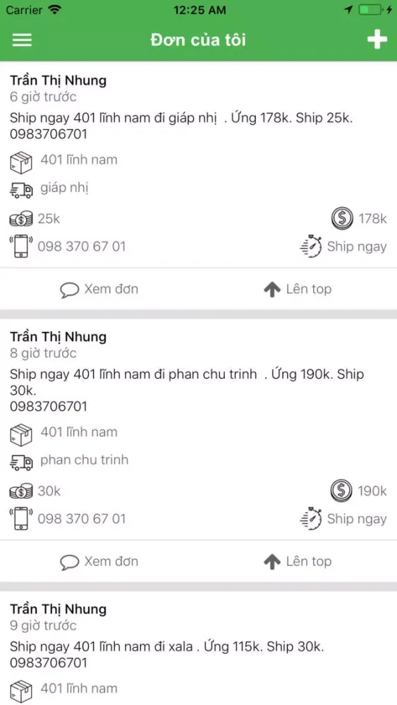 Capturas de tela do IKI - kết nối vận chuyển