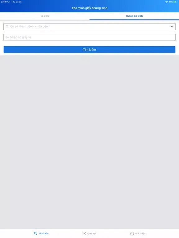Capturas de tela do Xác minh giấy chứng sinh iPad 