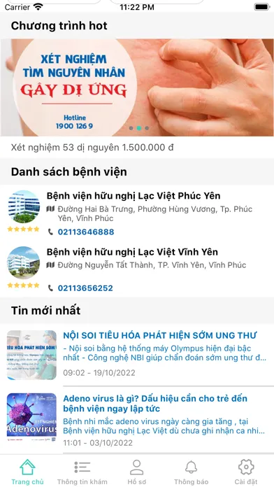 Tangkapan skrin BV Lạc Việt