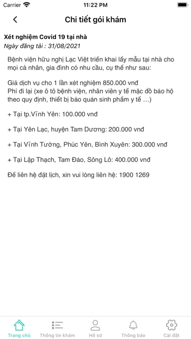 Tangkapan skrin BV Lạc Việt
