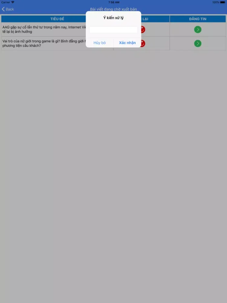 Captures d'écran de VNPT Portal iPad 