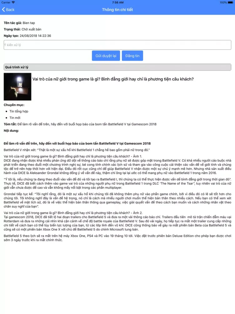 Captures d'écran de VNPT Portal iPad 