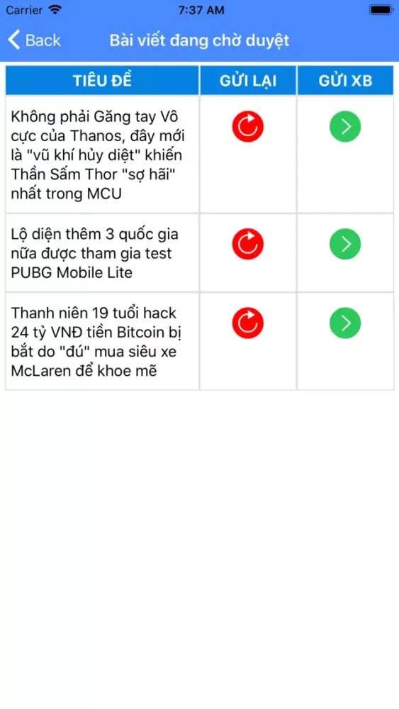Captures d'écran de VNPT Portal