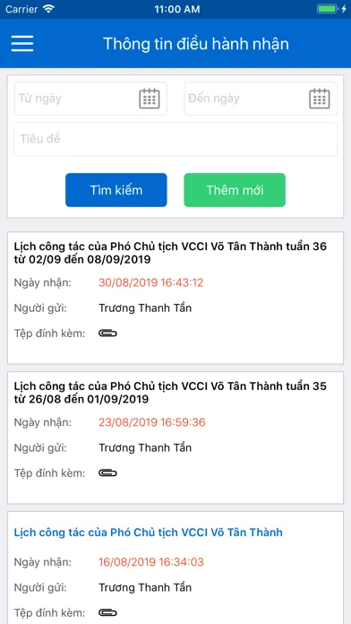 ภาพหน้าจอของ VNPT iOffice Quảng Ngãi
