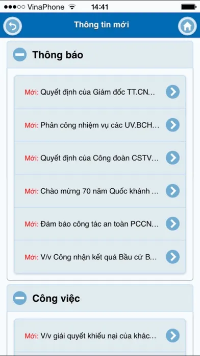 Zrzuty ekranu VNPT Schedule