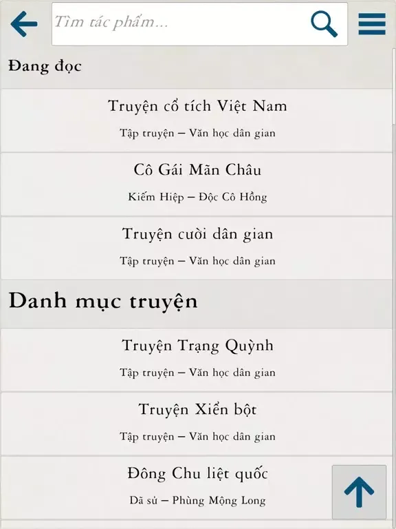 Tangkapan skrin Truyện hay bốn phương iPad 