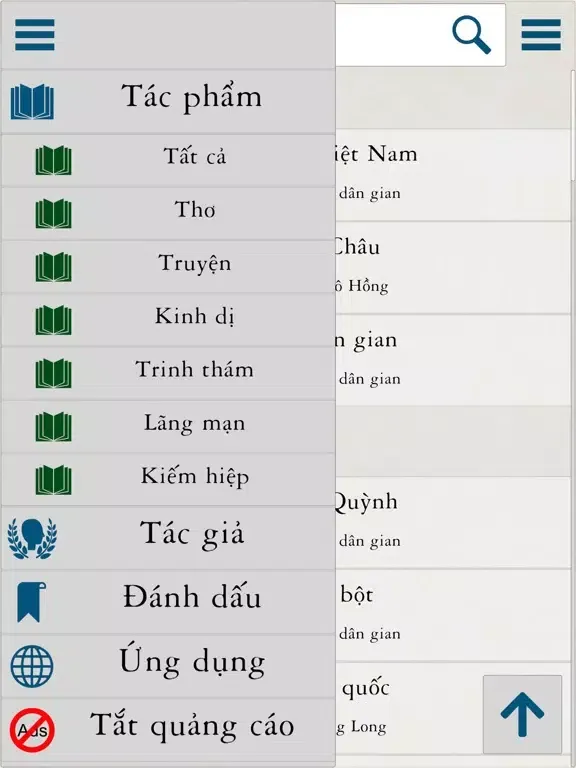 Tangkapan skrin Truyện hay bốn phương iPad 