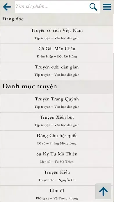 Tangkapan skrin Truyện hay bốn phương