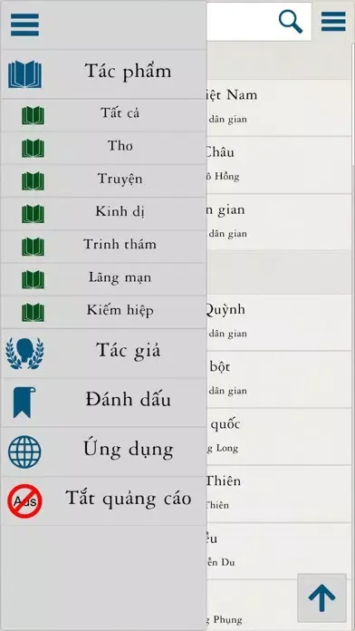 Tangkapan skrin Truyện hay bốn phương