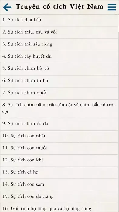 Tangkapan skrin Truyện hay bốn phương