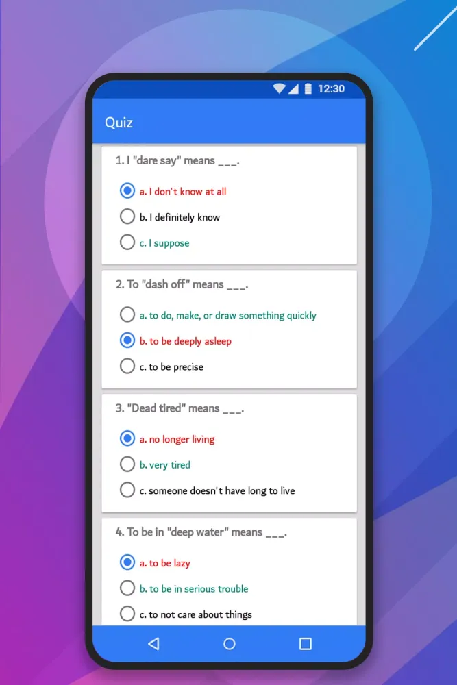 English Idioms & Phrases Screenshots