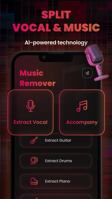 Capturas de tela do Vocal Extractor: Musical Gear