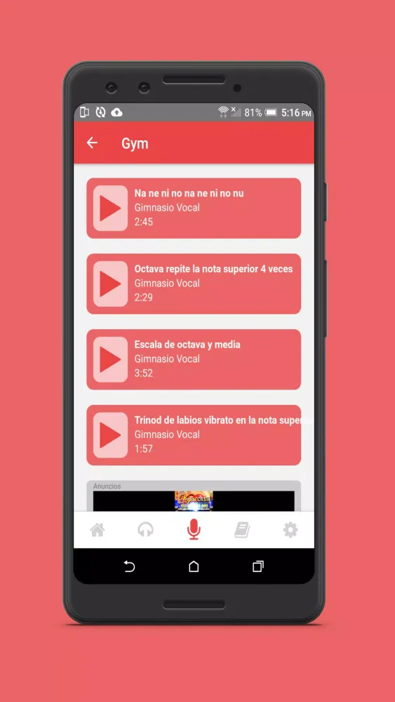 Entrenador Vocal, Vocal drills স্ক্রিনশট