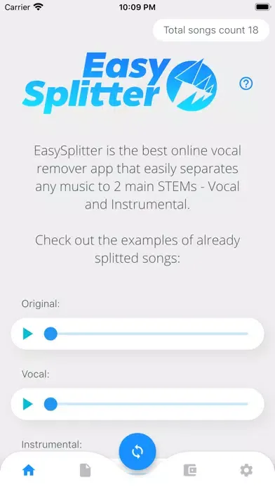 Capturas de pantalla de EasySplitter: Vocal Remover