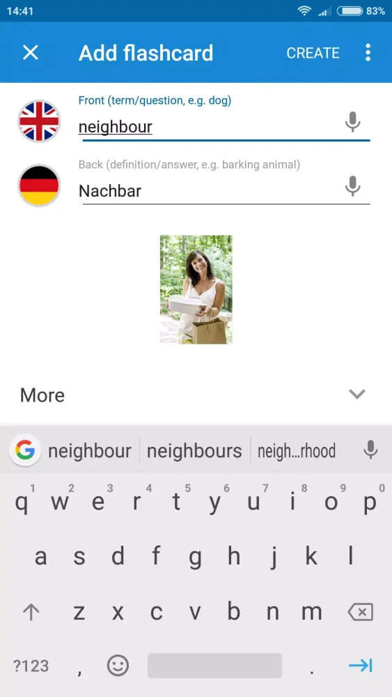 Captures d'écran de Learn German Vocabulary VocApp