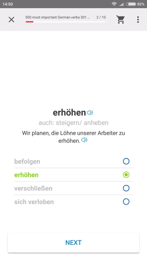 Captures d'écran de Learn German Vocabulary VocApp