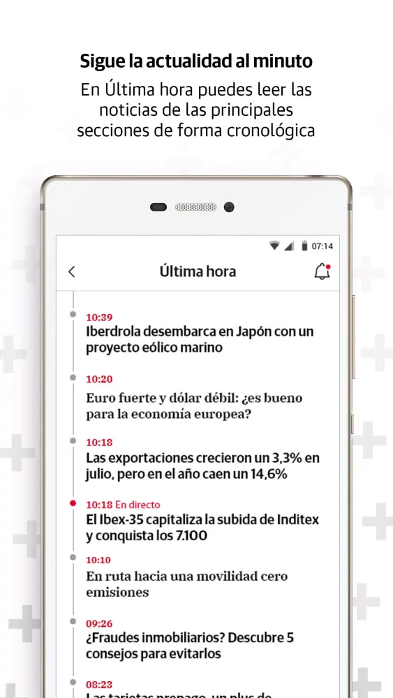 Capturas de tela do HOY